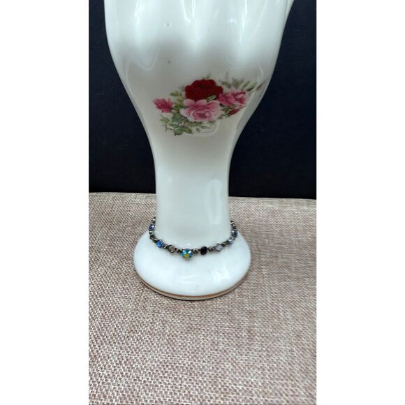 Sorrelli Blue Crystal Bracelet – Sterling Finish, Mixed Cut Stones, 7” - Picture 7 of 8